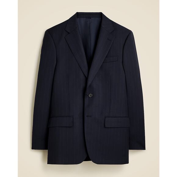 J. Crew Crosby Crosby Classic-Fit Suit Pinstripe Jacket Italian Wool 38S - Picture 1 of 10